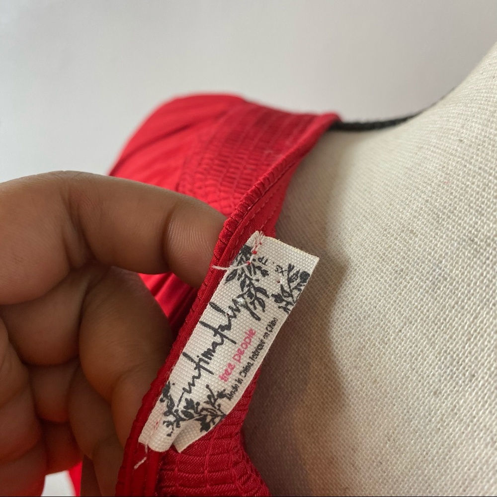E Intimately Free People Red Long Sleeve Bodysuit XS - Picture 7 of 7